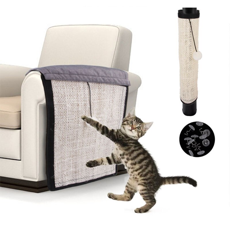 Bankbescherming natuurlijke sisal kattenkrabpaal mat anti-kras meubelbeschermer klimmat boomkrabplank producten