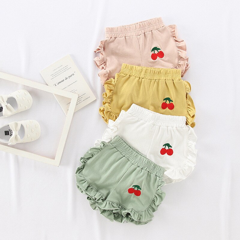 4 Kleuren Baby Meisjes Cherry Shorts Zomer Baby Kids Shorts