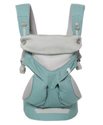 Ergonomische Draagzak 360 Omni Biologisch Katoen Vier Positie 360 Baby Carrier Ademende Koele Lucht Baby Carrier Rugzak: cool air green