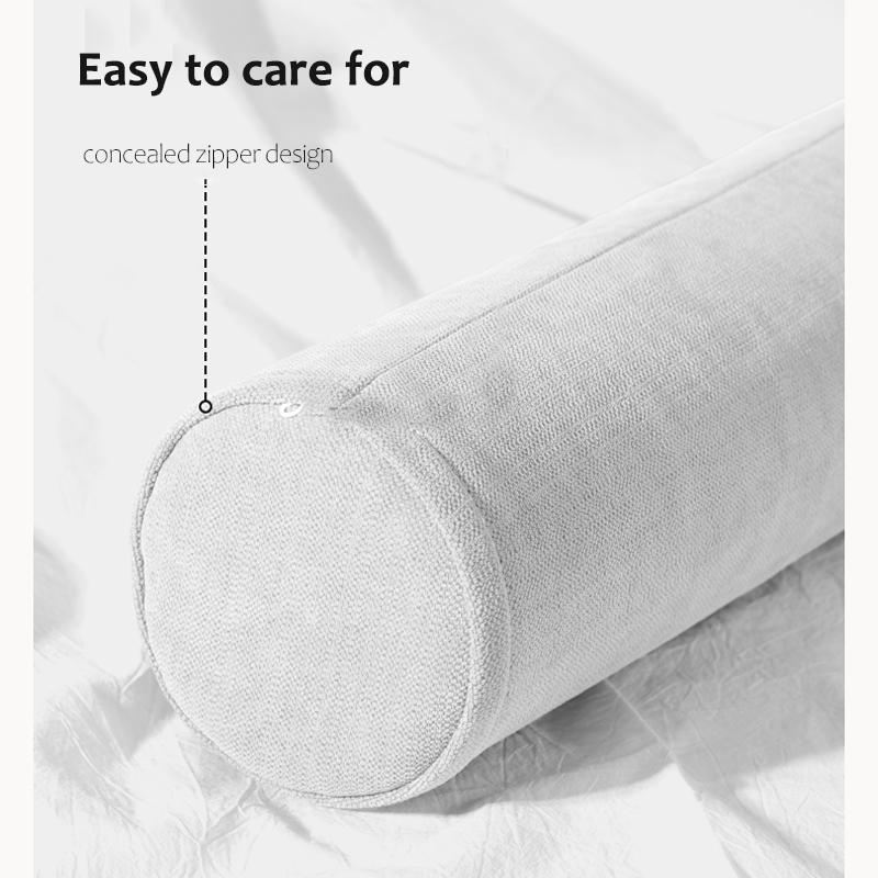Cervical Neck Roll Pillow Cylinder Round Pillow Pain Relief Neck Pillows for Sleeping Support Removable Washable Cover 12x60cm