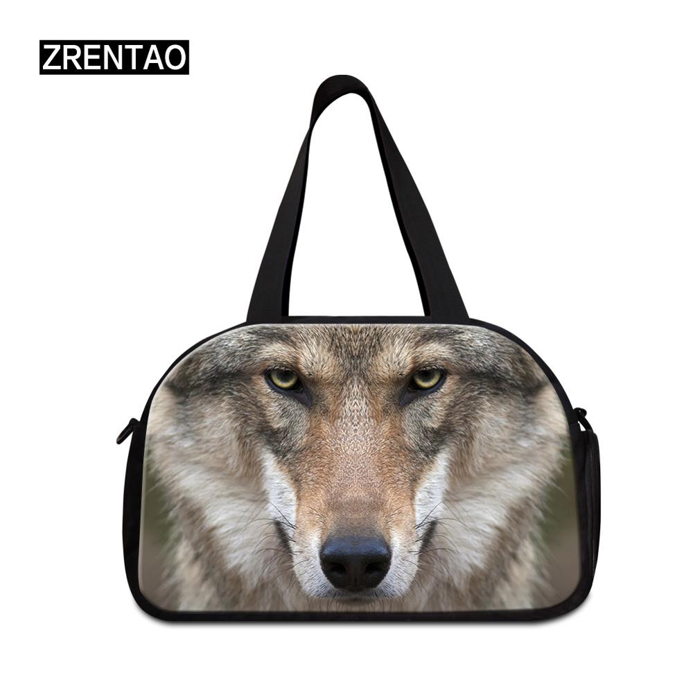 mamá/jugador/atletas/bailarina equipaje Duffle hombro Corssbody Duffel bolsa de viaje con zapatos bolsillos de gran capacidad 3D Wolf: Duffle Bag 10