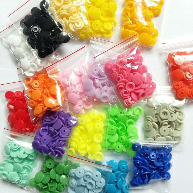 12mm runde plastik trykknapper 100 sæt  t5 babytøj bleknapper trykknapper clips trykknapper [ kan vælge farverne]