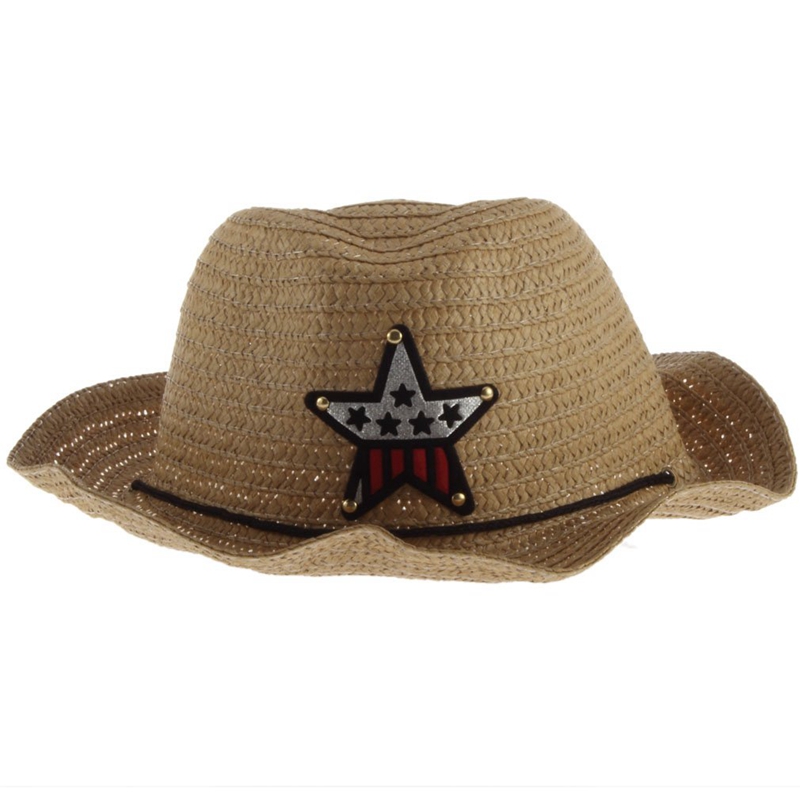 Leuke Baby Kids Kinderen Jongens Meisjes Straw Western Cowboy Zonnehoed Cap: Default Title