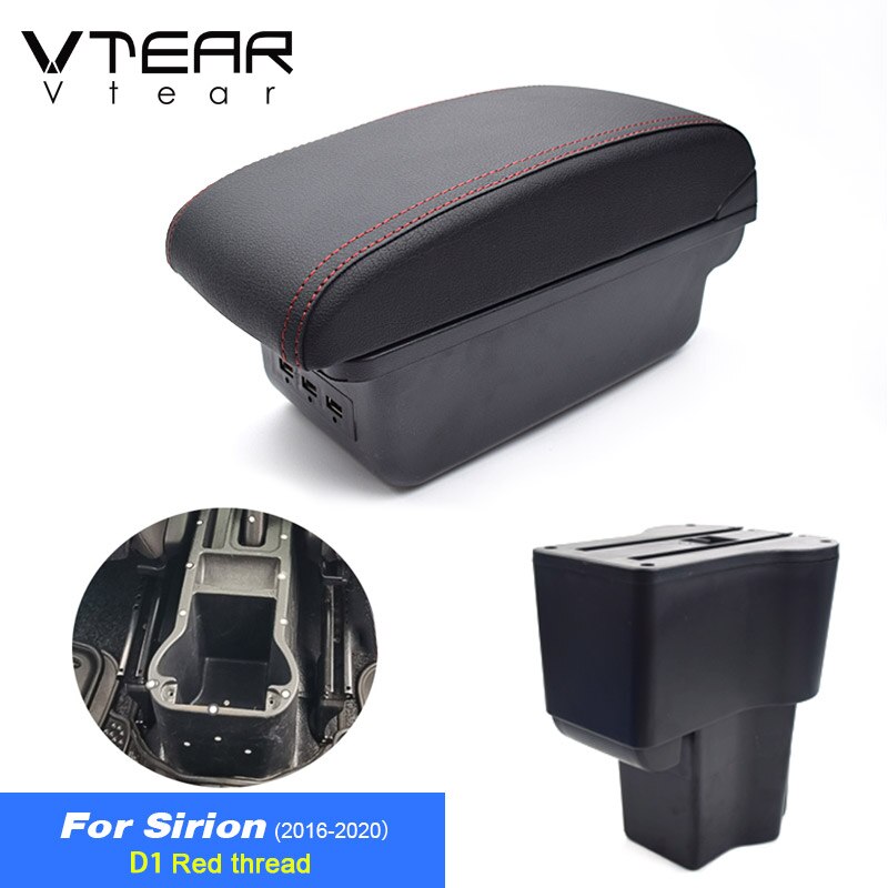 Vtear For Daihatsu Sirion Armrest Interior Center Console Storage Box Arm Rest Car-Styling Decoration Accessories Parts: 16-20 D1 Red