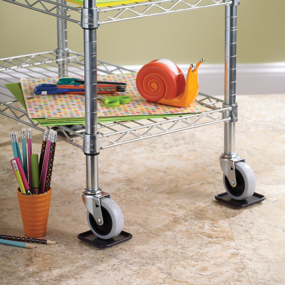 10/4pcs 2.5Inch Round-shape/Square Furniture Felt Caster Cups Covers Protector Rubber Table Chair Legs Feet Felt Cover Brown