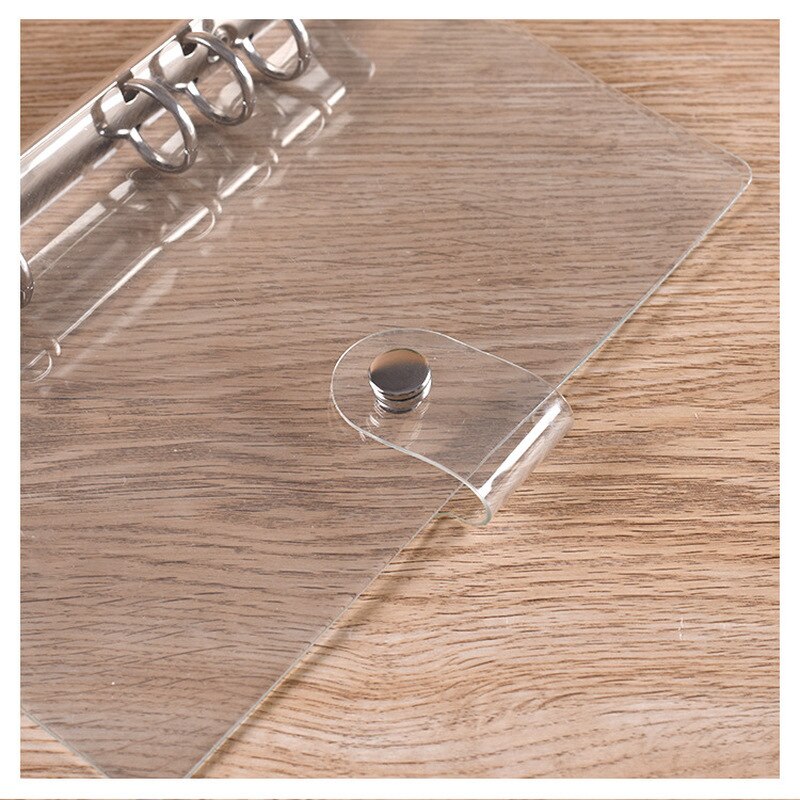 1Pc Transparent Color Plastic Clip File Folder A5/A6 Notebook Loose Leaf Ring Binder Planner Agenda School Office Supplies