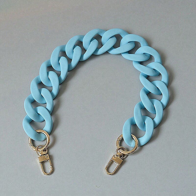 Correa de cadena de bolso de mujer versátil, cadena ancha colorida, accesorios de bolso de