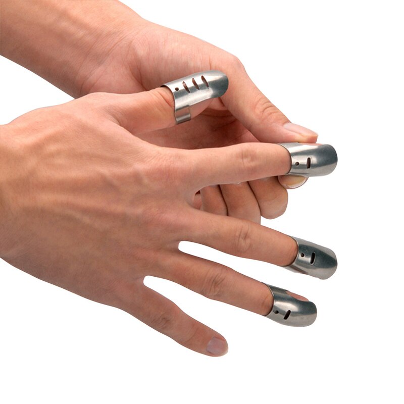 4Pcs Finger Guard Protect Hand Anti Cutting Protector Knife Cut Finger Protection Tool Stainless Steel Armor Kitchen Tool Gadget