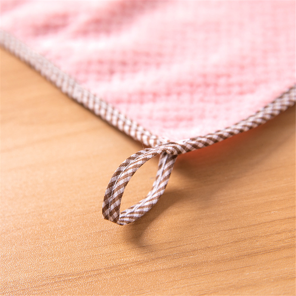 1/3/5PCS Dishcloths Water Absorbable Rag Glass Kitchen Microfiber Coral Fleece Cleaning Cloth Wipes