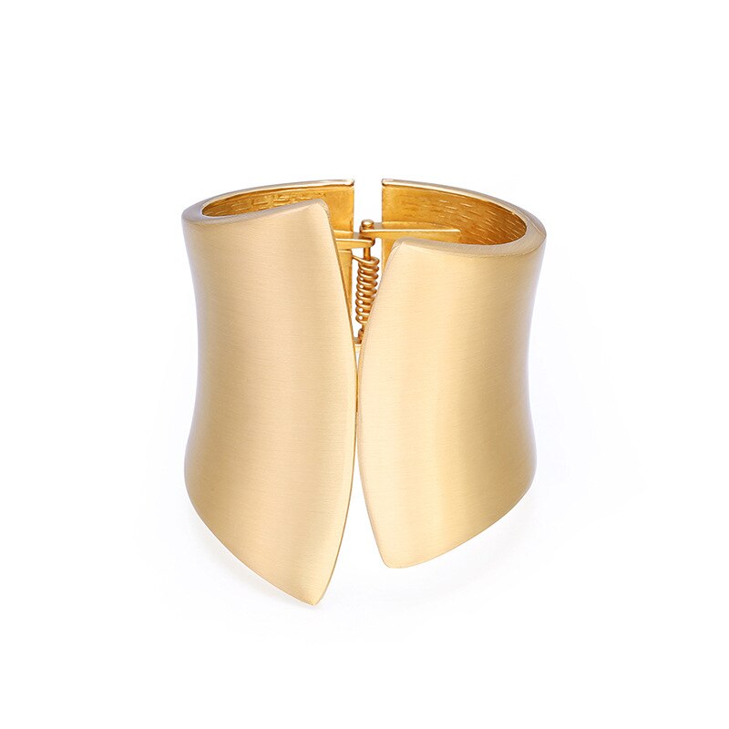 2022 nova moda maxi pulseiras de metal feminino na moda dissimmetry pulseira suave ampla abertura ajustável bangle