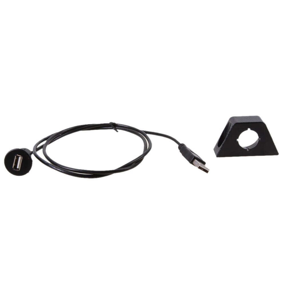 USB2.0 Flush Mount Cable 1M/2M Double/Single USB Port Extension Flush Dashboard Panel Mount Cable for Car Boat Motorcycle