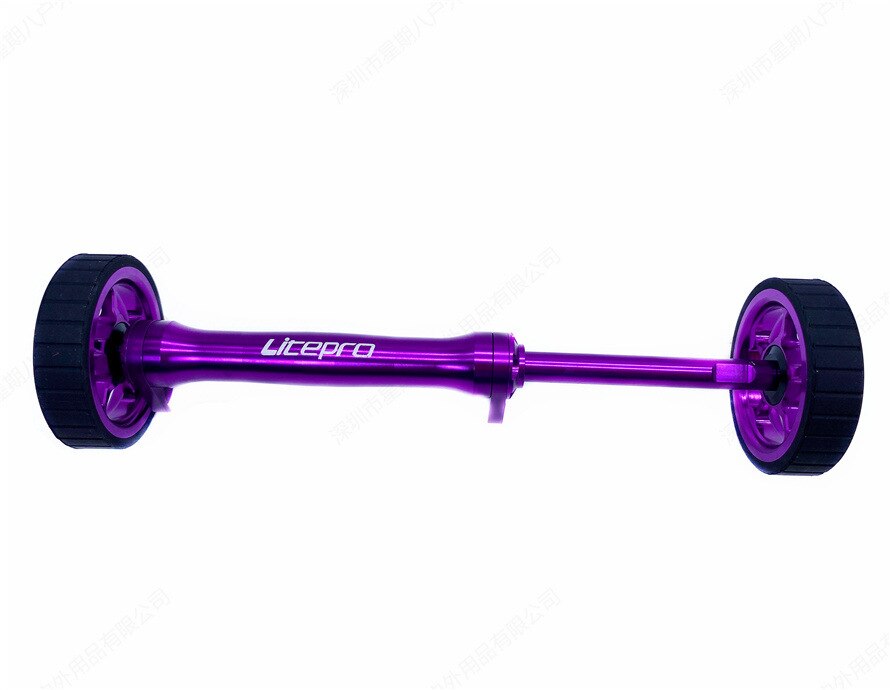 Litepro – vélo pliant BMX, roue facile à élargir, tige télescopique en alliage d&#39;aluminium, volant facile à utiliser pour Brompton: PURPLE a set