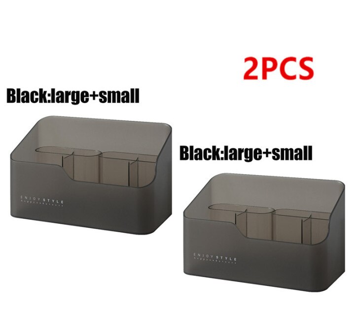 Scatola di immagazzinaggio del bagno di trucco di plastica organizzatore cosmetico Desktop Make Up custodia per gioielli articoli vari organizzatore per contenitori da tavolo: Cioccolato