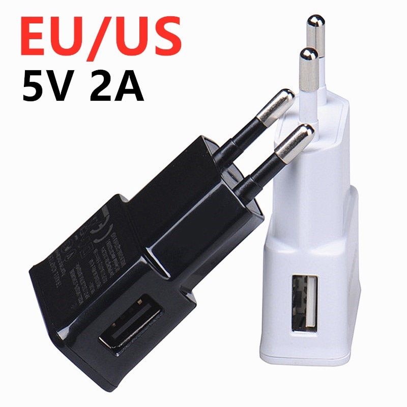 1Pc 5V 2A Muur Usb Charger Usb Eu Us Plug Voor Samsung Iphone Mobiele Telefoon Opladen Power Adapter micro Charger Reizen Universele