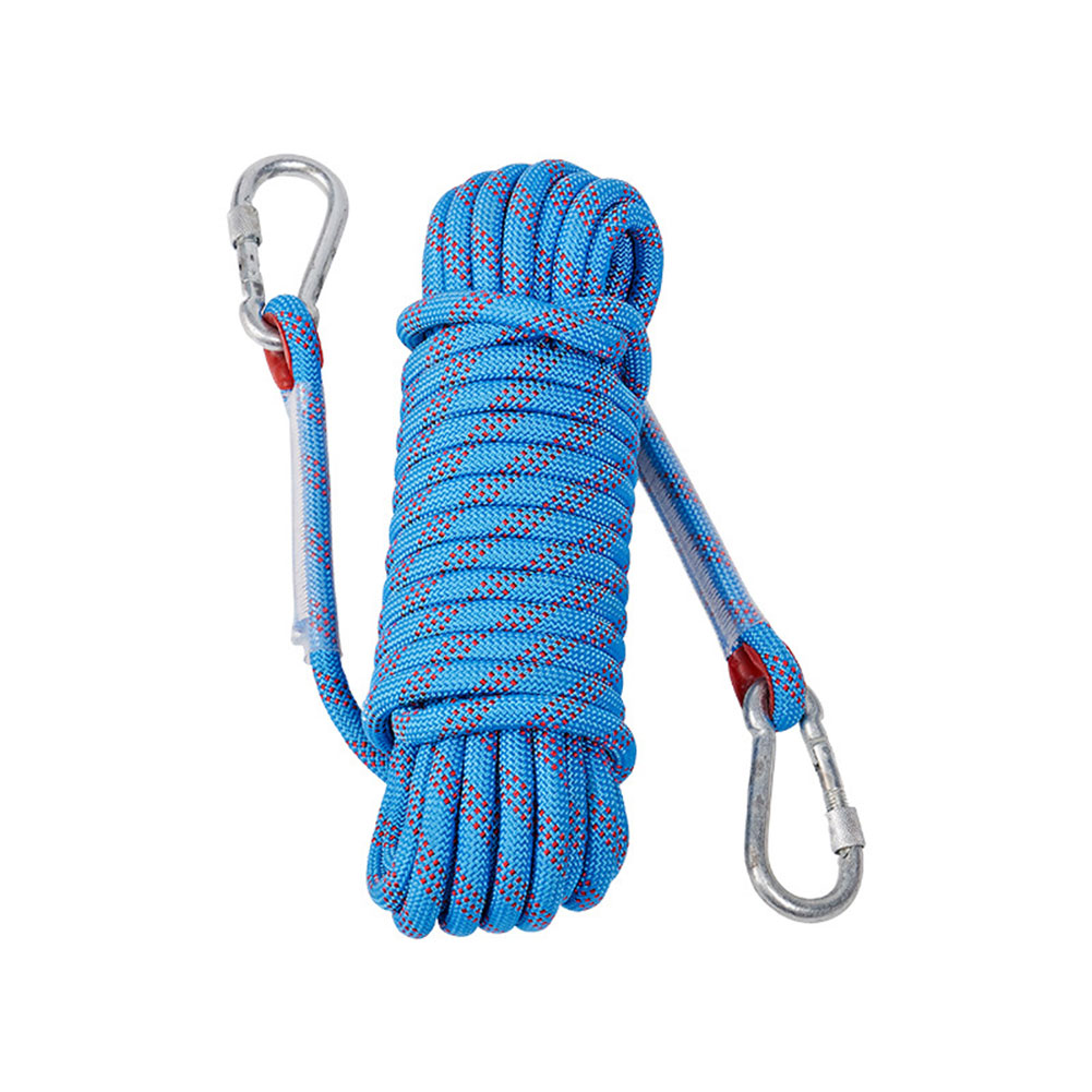 Cuerda de escalada en roca de 10mm, cuerda de rapero estática para exteriores de 10M/20M/30M para rescate de incendios, Escape de seguridad, escalada en árboles para exteriores: Amarillo claro