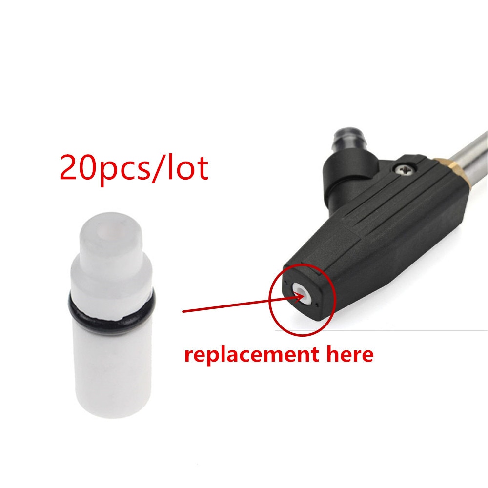 Laleyenda 20Pcs Nat Zandstralen Vervanging Keramische Nozzles Voor Karcher Voor Lavor/Stihl/Nilfisk Hogedrukreiniger machines
