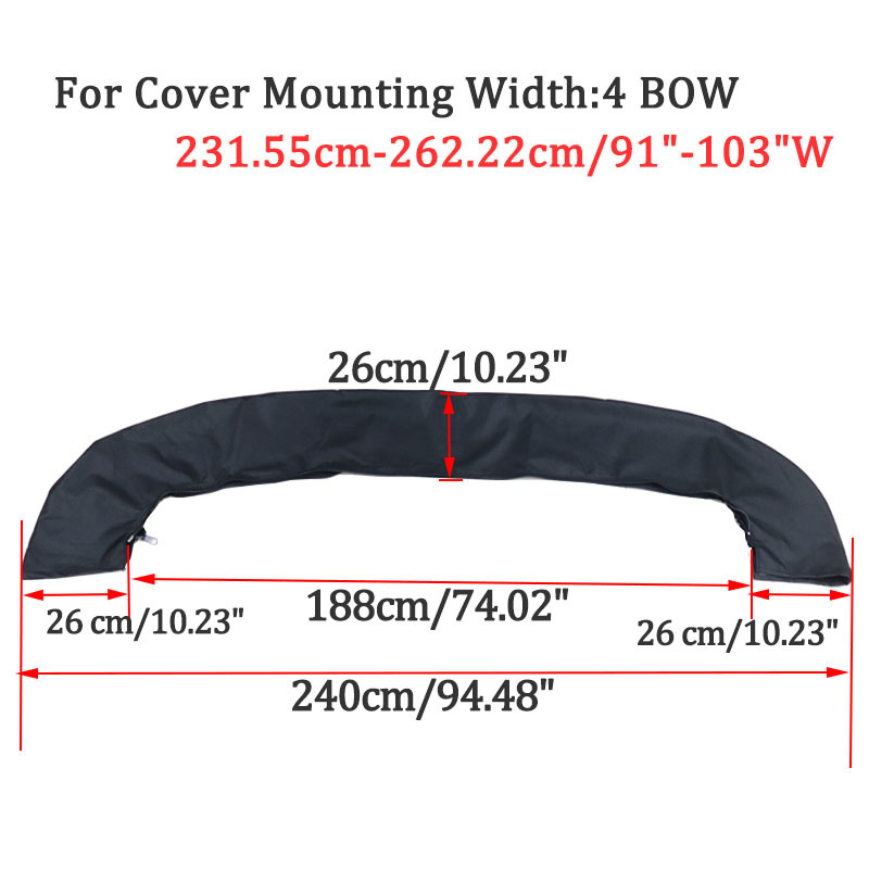 Wasserdichte 600D 3/4 Bogen Bimini Top Boot Abdeckung Kein Rahmen Yacht Boot Abdeckung Mit Reißverschluss Anti UV Staubdicht Abdeckung Marine Zubehör: Himmel Blau