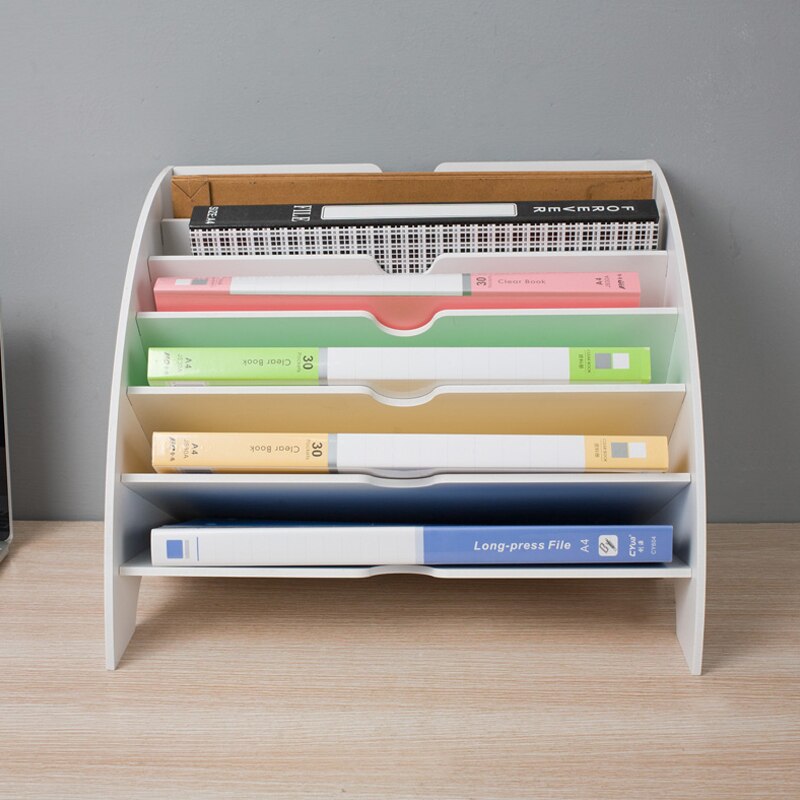 A4 Magazine Holder Organizers File Storage Box Desk Accessories File Holder Multi-function White Magazine Organizer