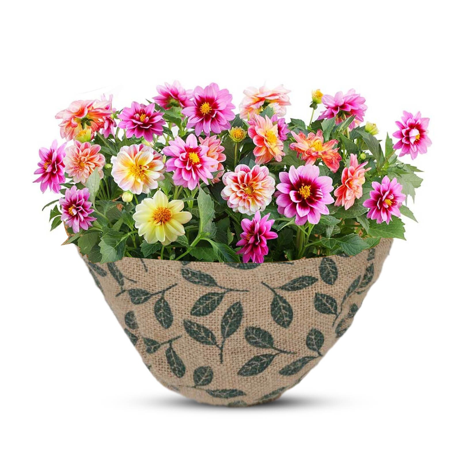 Coconut Palm Hanging Basket Plant Liners Decorative Flower Pot Linen Waterproof Oxford Coir Flower Pots For Garden Wedding Decor