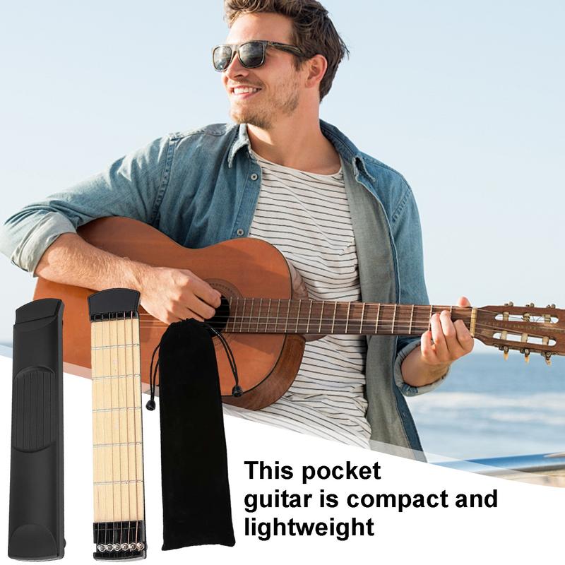 Pocket Guitar Practice Neck 6 Fret Portable Guitar Chord Practice Tool Guitar Trainer Portable Guitar Chord Practice Tool For