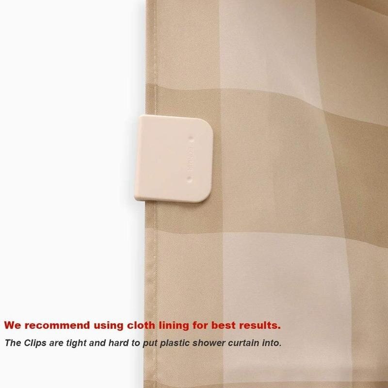 2pcs/set Adhesive Fixation Shower Curtain Clamps U Bathroom Household Shape Clip Fixed A0W8
