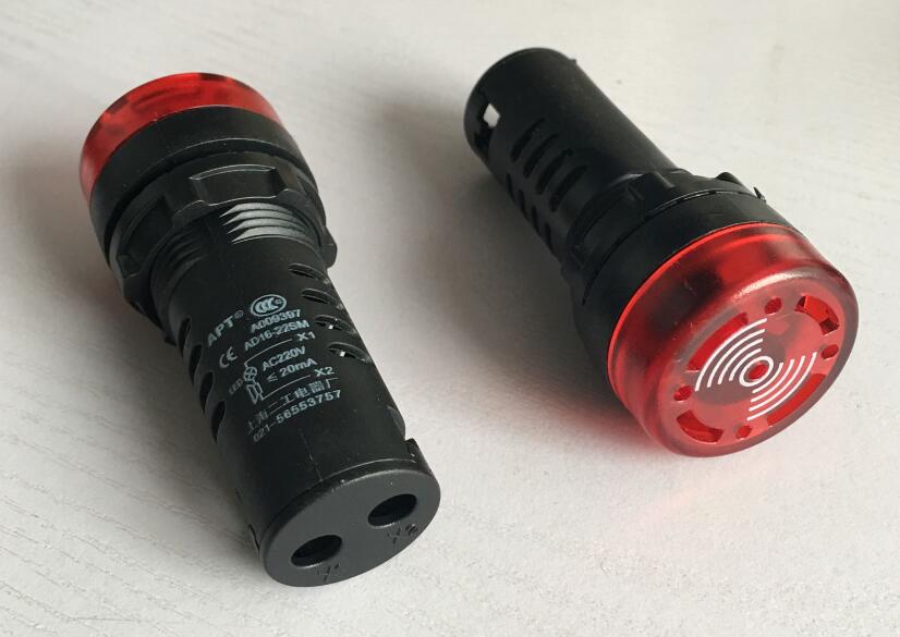 Intermitterende lyd blits sommer  ad16-22sm lyd og lys alarm 22mm 12v indikatorlampe signal lampe