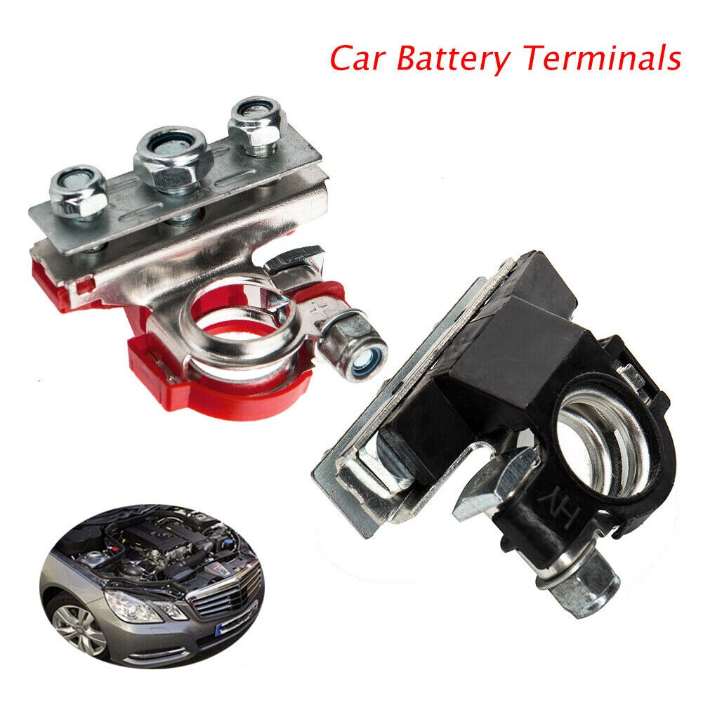 Battery Terminal Connectors with 3 Way, Top Post Battery Terminal Ends Copper Plate Positive and Negative Applicated in Car,Boat