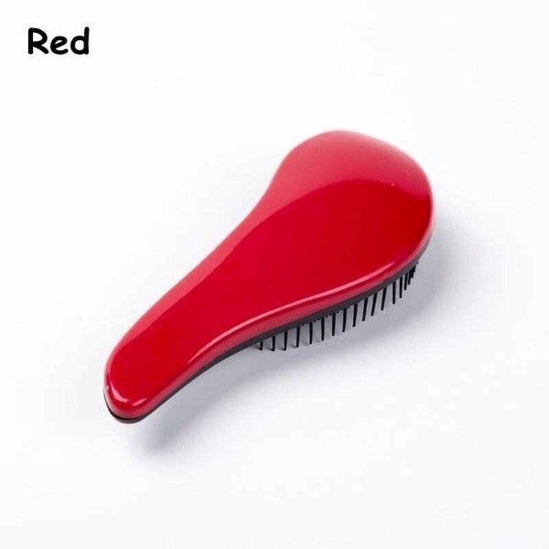 Baby Kinder und Frauen Entwirren Haar Pinsel Combs Salon Sanfte Anti-statische Pinsel Verwicklung Nass Trocken Borsten Griff Baby haar Pinsel: Red