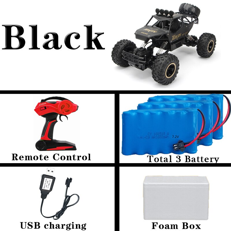 28cm RC Car 1/16 4WD 4x4 Driving Car Double Motors Drive Bigfoot Car Remote Control Car Model Off-Road Vehicle Toy