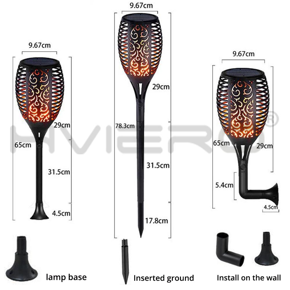 LED Solar Flame Light Lamp Flickering Waterproof Garden Led Decoration Landscape Lawn Lamp Path Lighting Torch Outdoor Spotlight