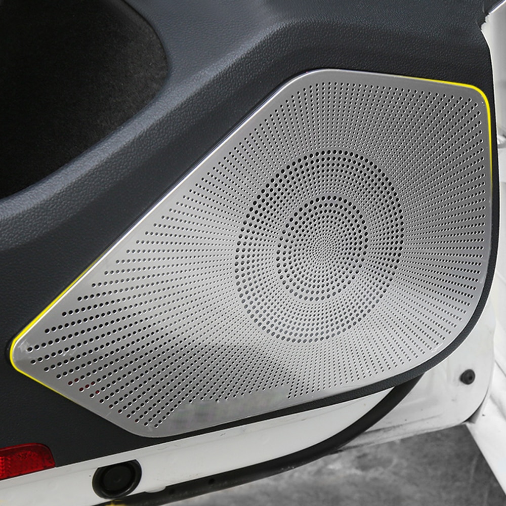 For VW Volkswagen Arteon CC Stainless Car Door Panel Loudspeaker Pad Speaker Cover Trim Frame Sticker Accessories