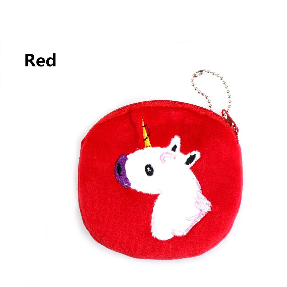 Kawaii kinder portemonnee schattige stijl kleurrijke eenhoorn meisjes rits pluche portemonnee dames mini portemonnee