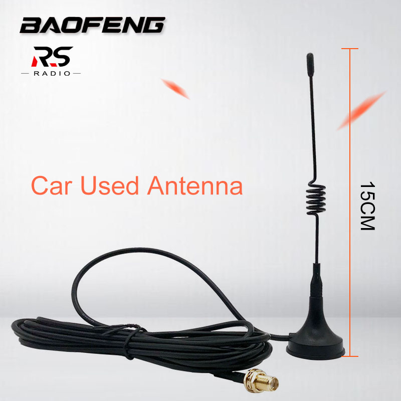 Baofeng højforstærket antenne til bf -888s uv -5r bil brugt auto magnet udendørs aktivitet nødvendigt tilbehør cb radiostation rg -174