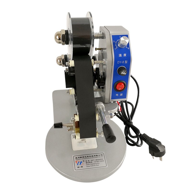 YTK DY-8 Type Hand Pressure Direct Thermal Coding Machine, Production Date Coding Machine Three Rows Adjustable