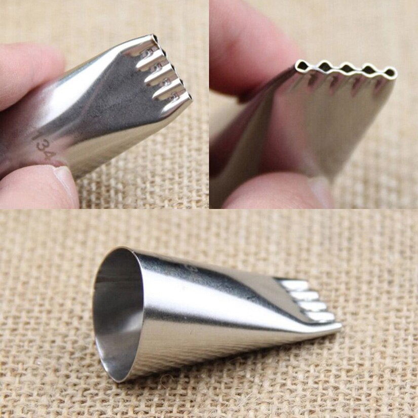 10 pcs/lot 134# Multi-Opening Tips Icing Piping Nozzles Cake Decorating Pastry Tip Sets Cupcake Tools Bakeware