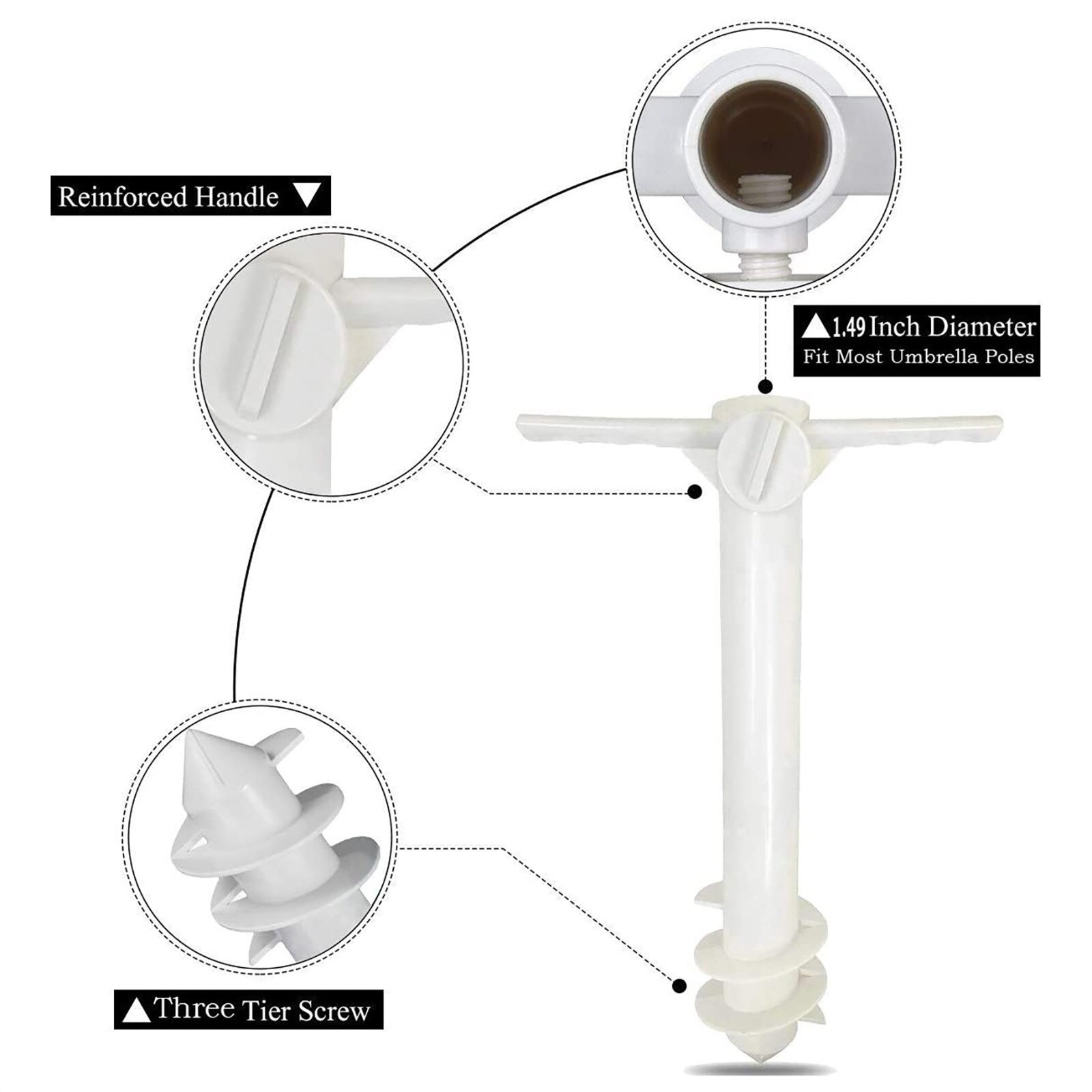 Spiral Beach Umbrella Fixing Nails Are Suitable For Fastening Beach Umbrella Sand Anchor Beach Umbrella Fixing Accessories