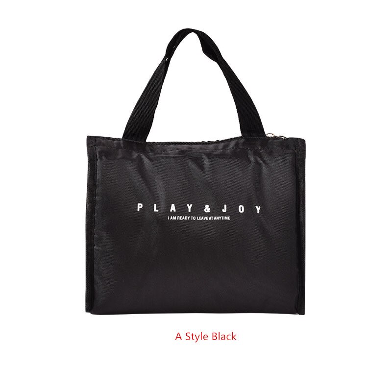 Business Picknick Essentiële Lunch Tas Fruit Drinken Verse Voedsel Waterdichte Opslag Bento Pocket Reizen Isolatie Kit Accessoires: A Style Black