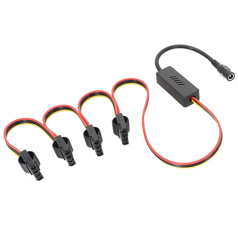 Adaptador DC 5525 a Sata Molex Cable de disco duro enchufe a 2 3 4 IDE 1x2x3x4xSATA Cable línea 12V a conector de conexión grande de 4 pines: Otro