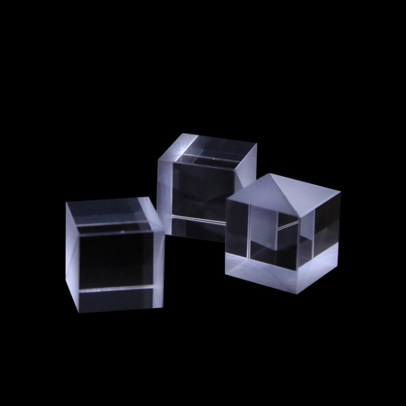 15 * 15 * 15mm Optical Glass Beam Splitting Prism, Semi-reflective and Semi-transparent Cube, Split Ratio 5: 5