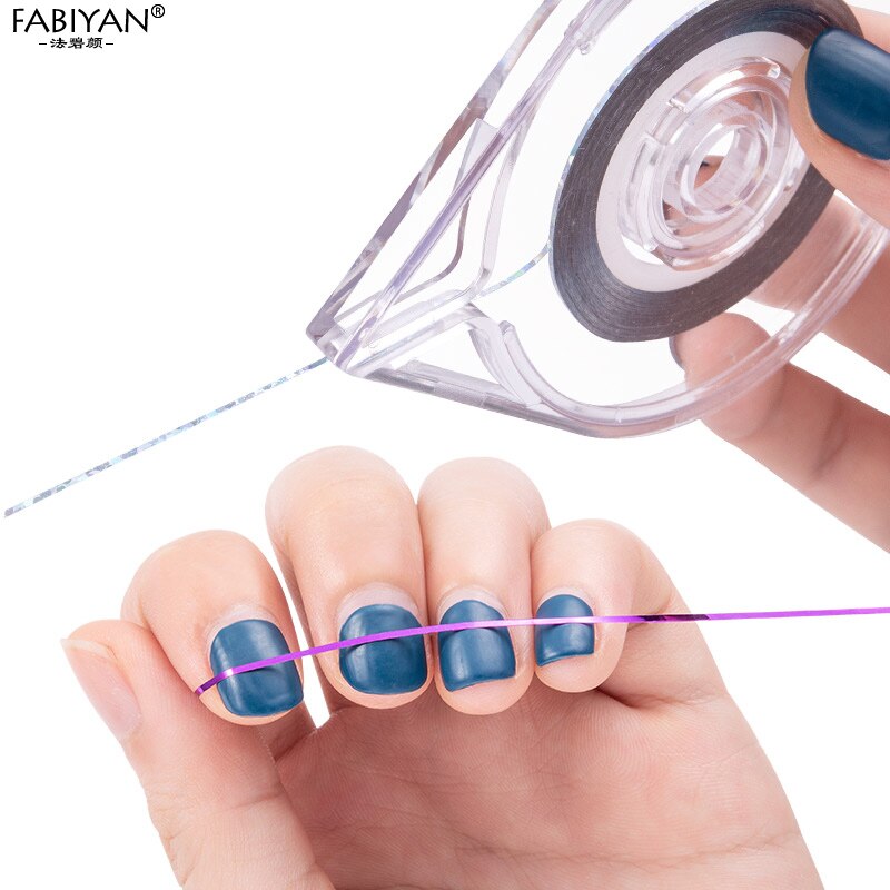 Set 15 Borstel + 5 Puntjes Pen + 5 Rolls Tape Striping Line Tips + 1 Case Houder Nail Art decoratie Manicure Gereedschap Diy