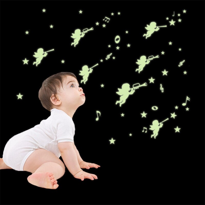 Luminous Stickers In The Dark, Luminous Little Angel DIY Murals G88E