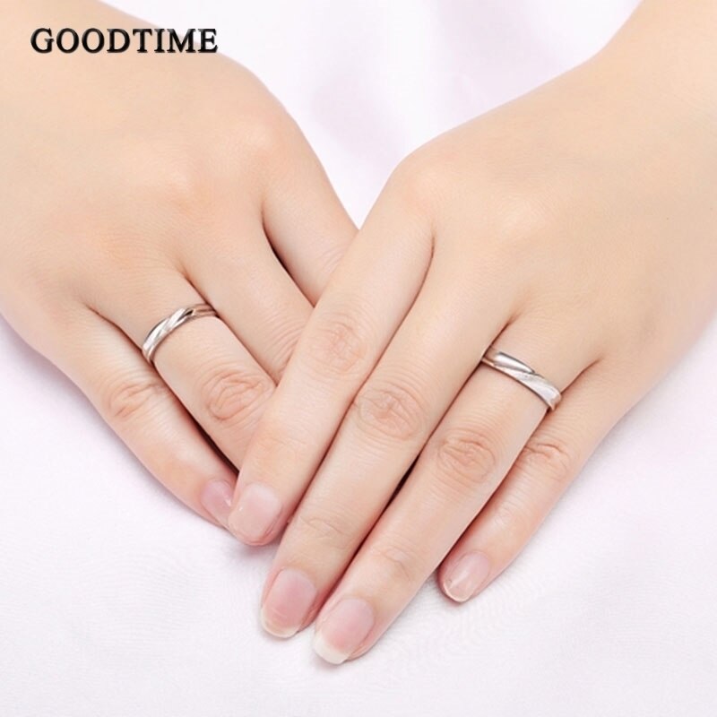 Liebhaber Ringe 925 Sterling Silber Ringe Hochzeit Ringe Paar Schmuck Ring Valentinstag Gravieren Peeling Ringe