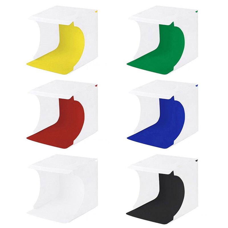 PULUZ 2LED Lightbox Light box Mini Photo Studio Box 1100LM Photography Box Light Studio Shooting Tent Box Kit &6 Color Backdrops