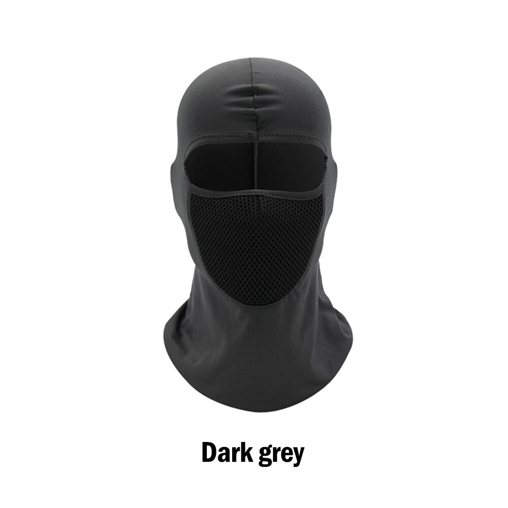 Motorcycle Mask Motorcycle Sun protection and dustproof headgear riding hat hood windproof outdoor riding hood mask dust mask: YS-E-02 Dark Gray