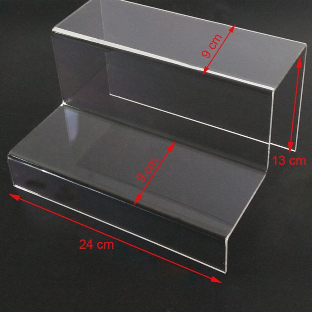 1 pc Display Stand Acrylic Clear Stepped Durable Holder Storage Rack for Models Acrylic Stepped Display Stand