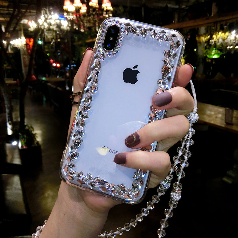 XSMYiss Strass Klar fallen Für iPhone 11 Profi Max 7 8 6 6S Plus 5S SE X XR XS MAX Transparente Abdeckung Für iPhone XS MAX Fällen: Pro iphone11 Profi Max