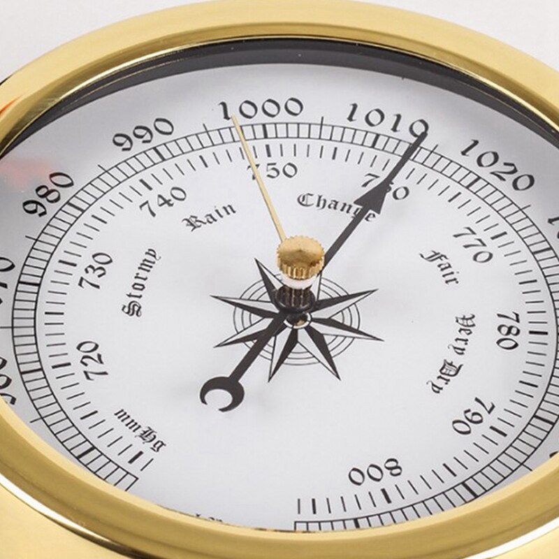 145Mm Brass Case Shell Weather Station Barometer Wall Hanging Boat Using Barometer, Wall Mounted Barometer