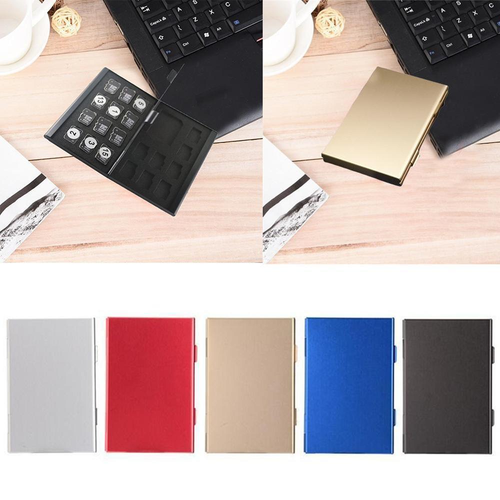 Bag Large Double Layer 24TF Card Holder Memory Card Case Aluminum Portable Box Durable Storage Silver Shockproof H0C7