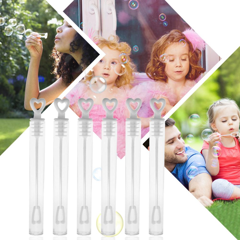 48/50/100/60pcs Love Heart Wand Tube Bubble Soap Bottles Playing Colorful Star Shape Kid Outdoor Toy Birthday Party Wedding Prop