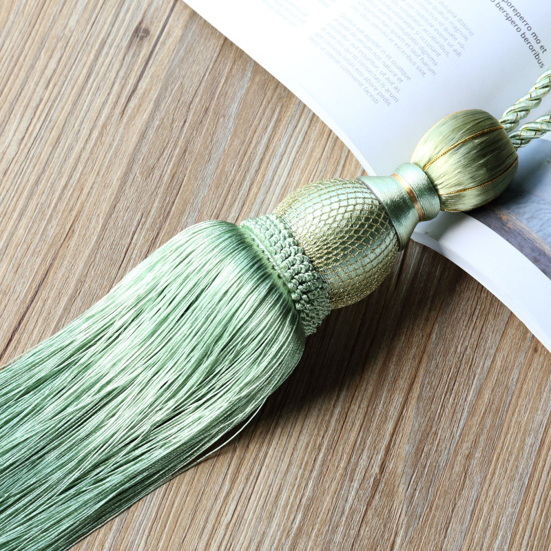 1pc Premium Gordijn Gesp Clips & Tiebacks - Zware Decoratieve Houders voor Gordijnen Moderne Kwasten (16 Kleuren): Licht Groen